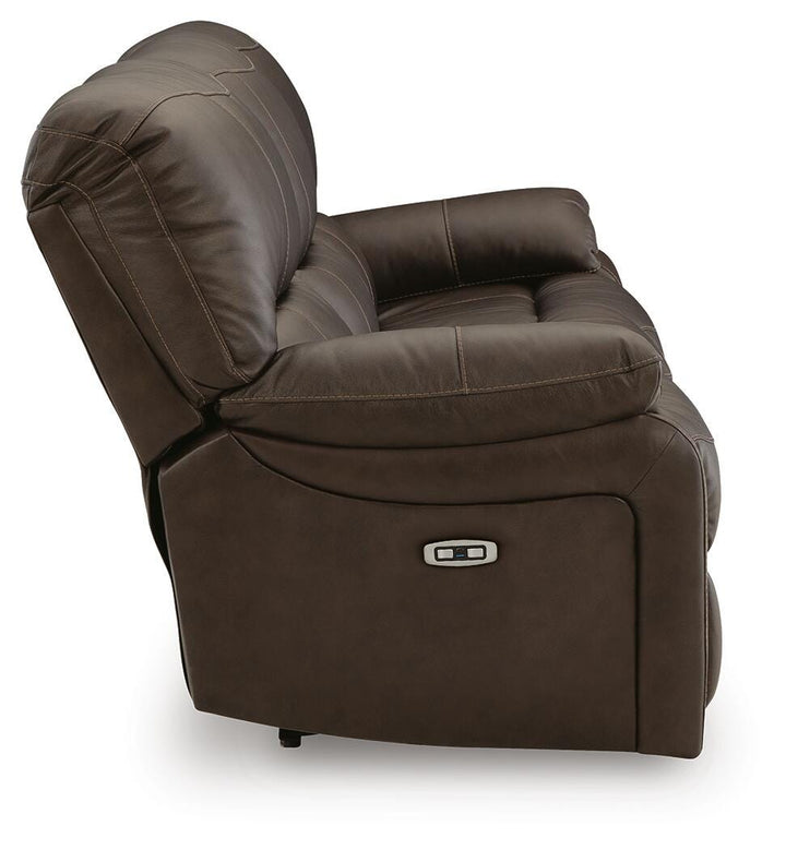 Leesworth Power Reclining Sofa - Dark Brown (5)