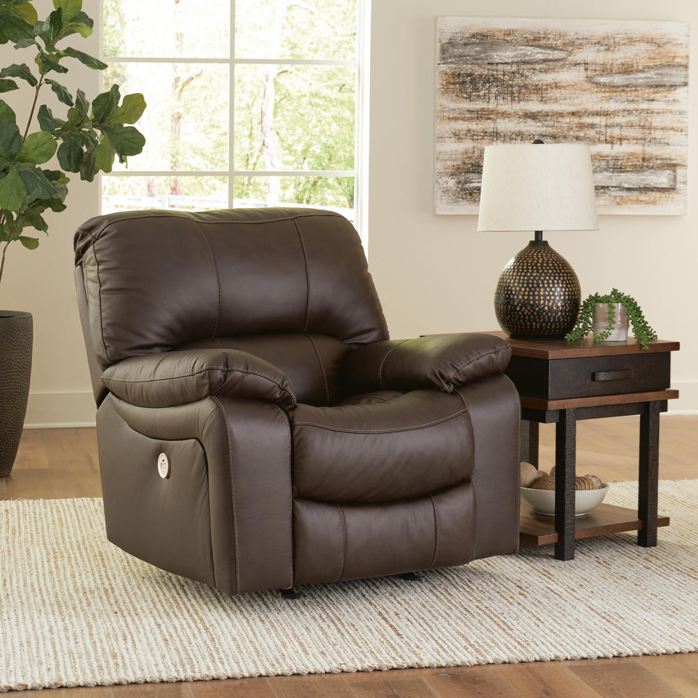 Leesworth Power Recliner - Dark Brown (2)