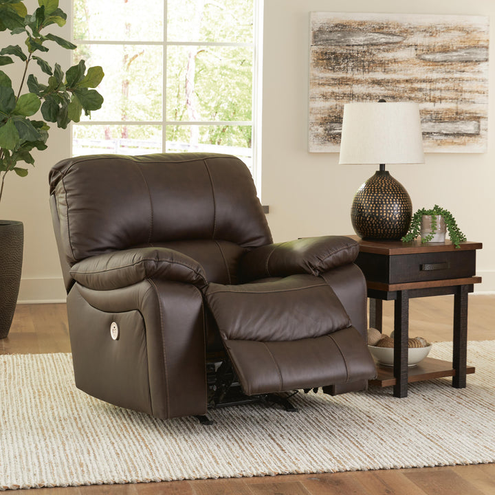 Leesworth Power Recliner - Dark Brown (8)