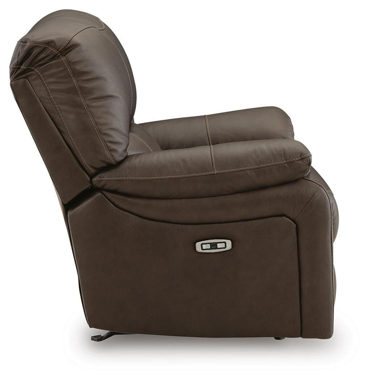 Leesworth Power Recliner - Dark Brown (5)