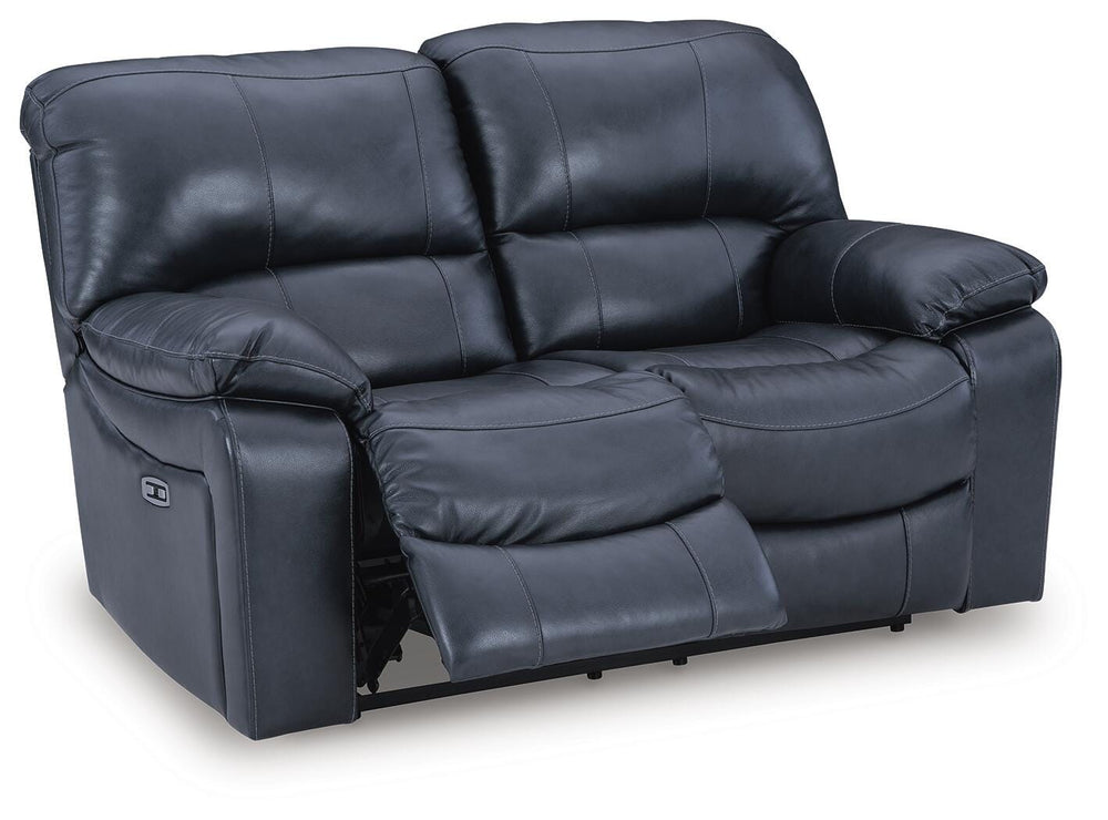 Leesworth Power Reclining Loveseat - Blue (5)