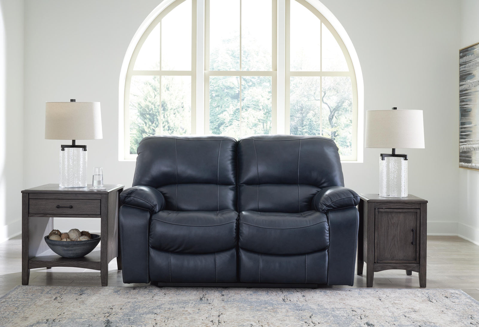 Leesworth Power Reclining Loveseat - Blue (2)