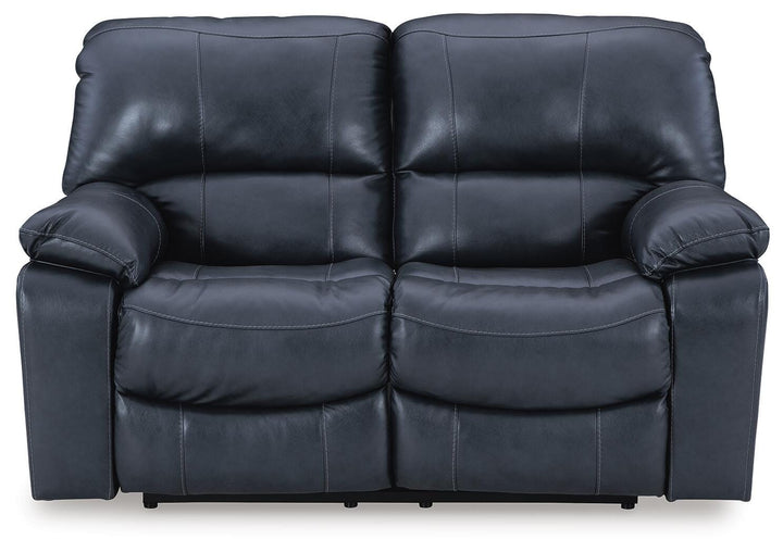 Leesworth Power Reclining Loveseat - Blue (1)