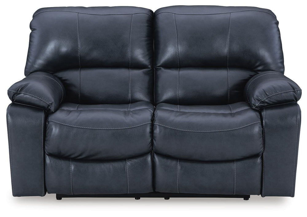 Leesworth Power Reclining Loveseat - Blue (1)