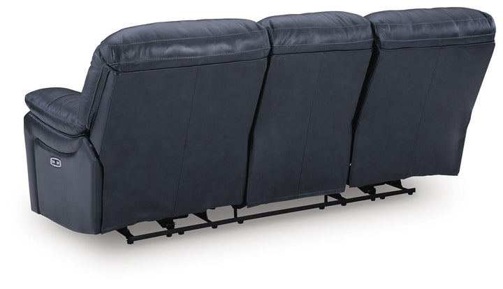 Leesworth Power Reclining Sofa - Blue (6)