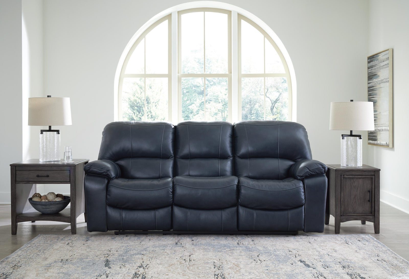 Leesworth Power Reclining Sofa - Blue (2)