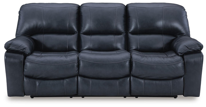 Leesworth Power Reclining Sofa - Blue (1)