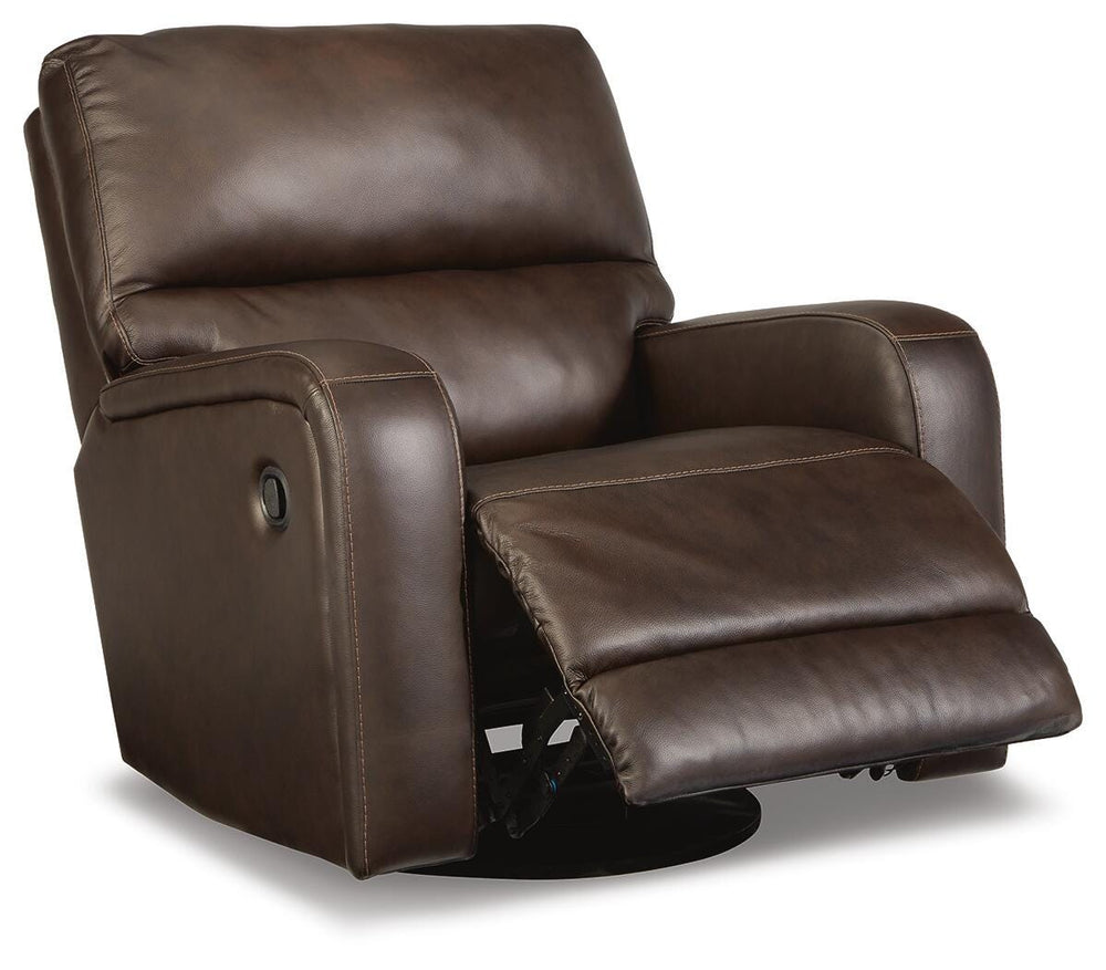 Emberla Swivel Glider Recliner - Dark Brown (3)