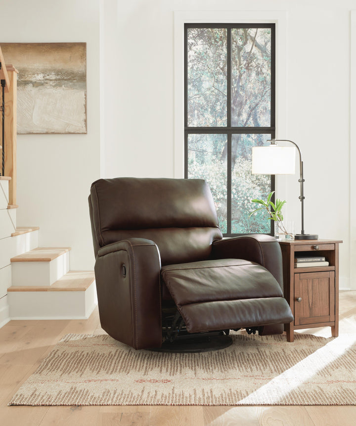 Emberla Swivel Glider Recliner - Dark Brown (7)