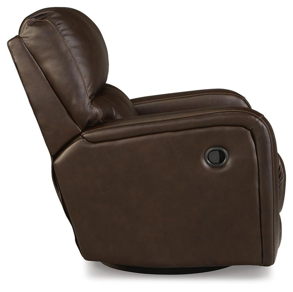 Emberla Swivel Glider Recliner - Dark Brown (4)