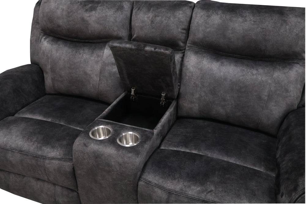 Park City Console Loveseat W/ Pwr Fr-Slate