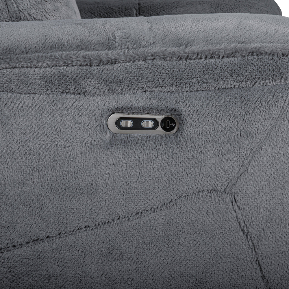 Teddy Recliner W/pwr Hr & Fr-Gray