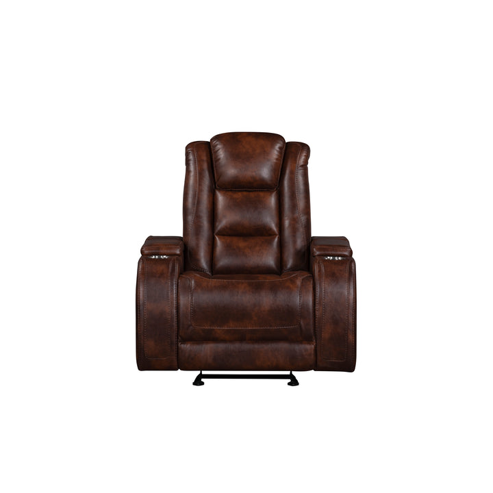 Chester Glider Recliner W/pwr Hr &amp; Fr-Brown