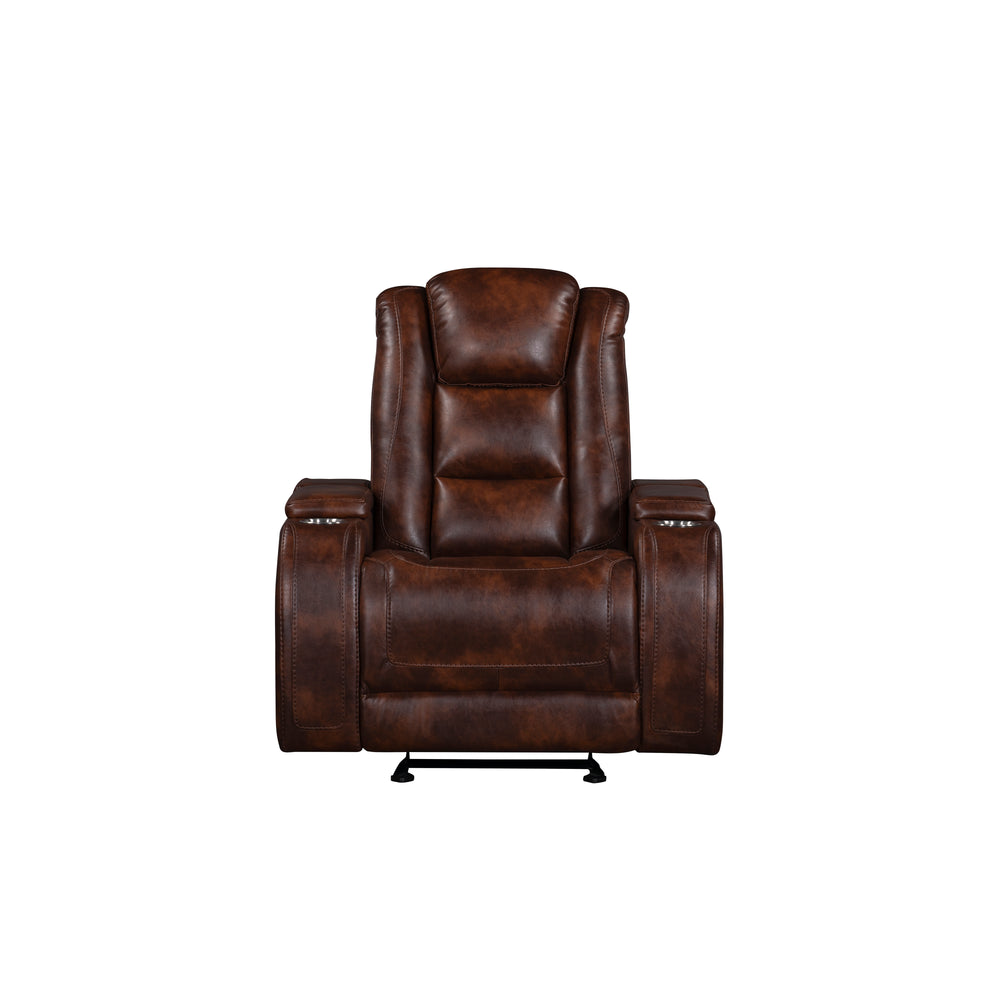 Chester Glider Recliner W/pwr Hr & Fr-Brown