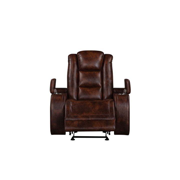 Chester Glider Recliner W/pwr Hr &amp; Fr-Brown