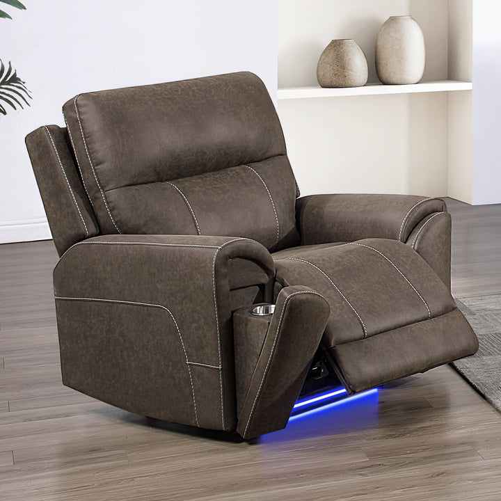 Gaia Auto Glider Recliner W/pwr Hr &amp; Fr-Sable