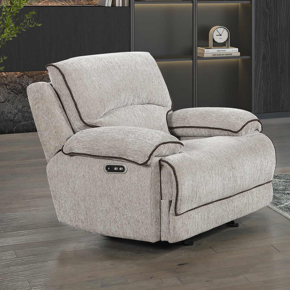 Camden Glider Recliner W/pwr Hr & Fr-Brown