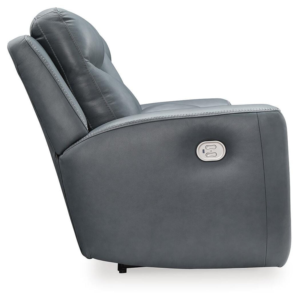Mindanao Power Reclining Loveseat with Console - Dark Gray (5)