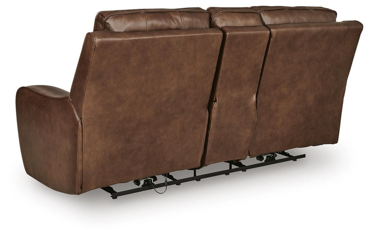 DeepWakes Power Reclining Loveseat with Console - Dark Brown (5)