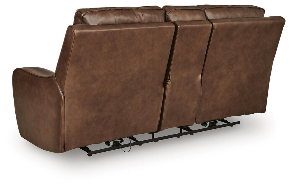 DeepWakes Power Reclining Loveseat with Console - Dark Brown (5)