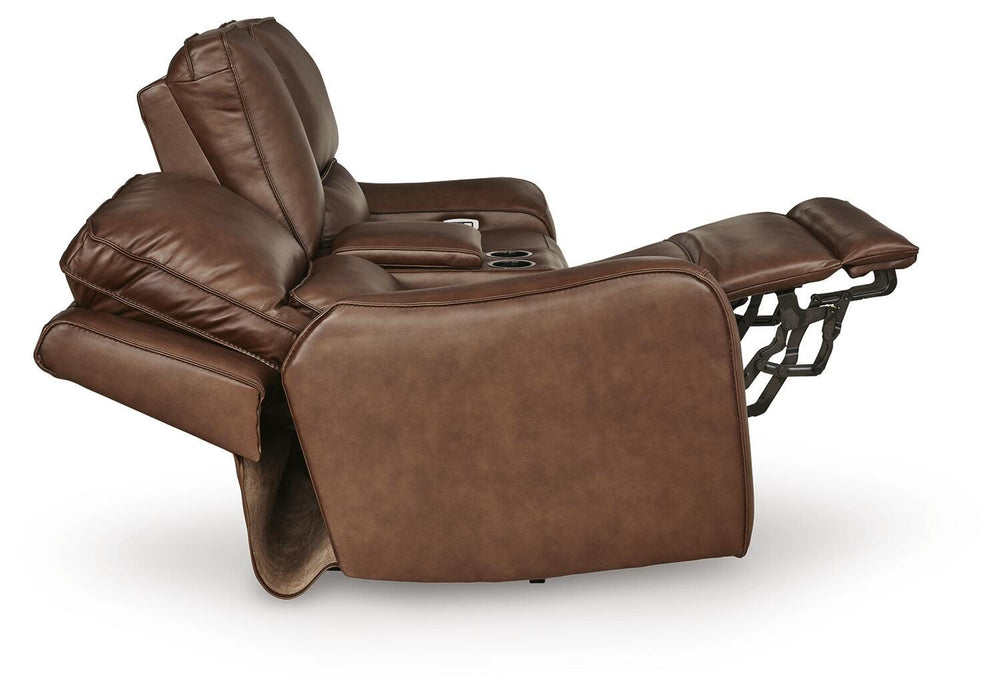 DeepWakes Power Reclining Loveseat with Console - Dark Brown (4)