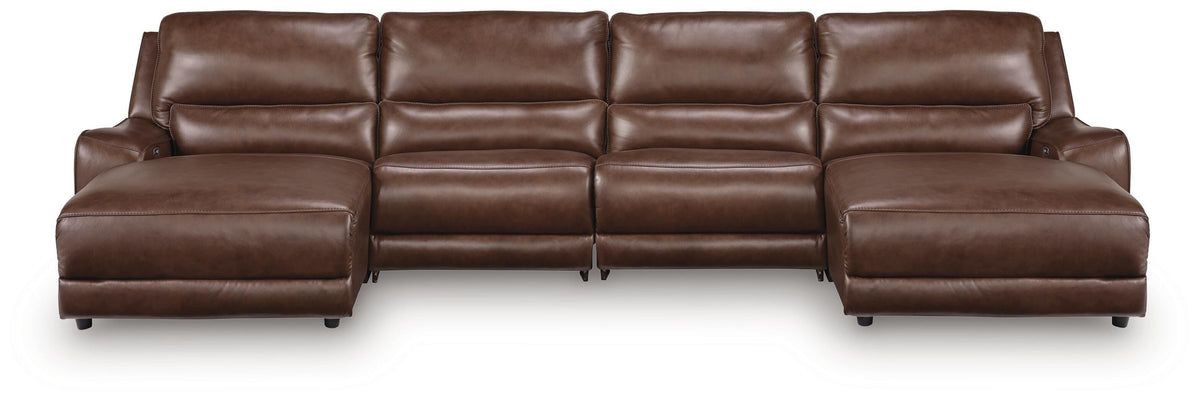 DeepWakes 4-Piece Reclining Sectional with Double Chaise - Canyon (1)