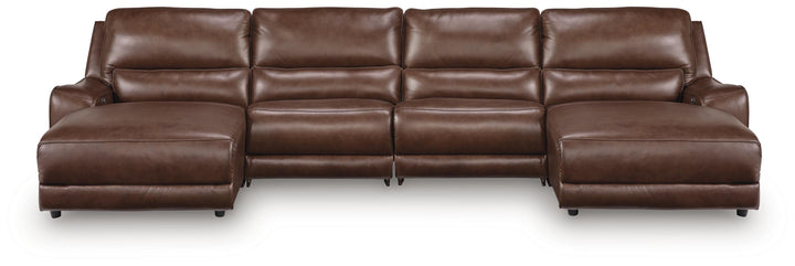 DeepWakes 4-Piece Reclining Sectional with Double Chaise - Canyon (1)