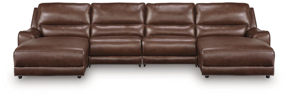 DeepWakes 4-Piece Reclining Sectional with Double Chaise - Canyon (1)