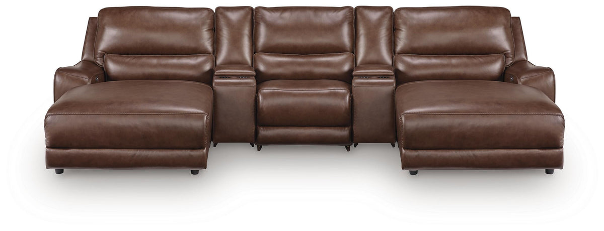 DeepWakes 5-Piece Power Reclining Sectional with Chaise - Canyon (1)