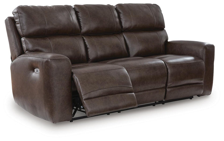 Crossplex Power Reclining Sofa - Dark Brown (3)