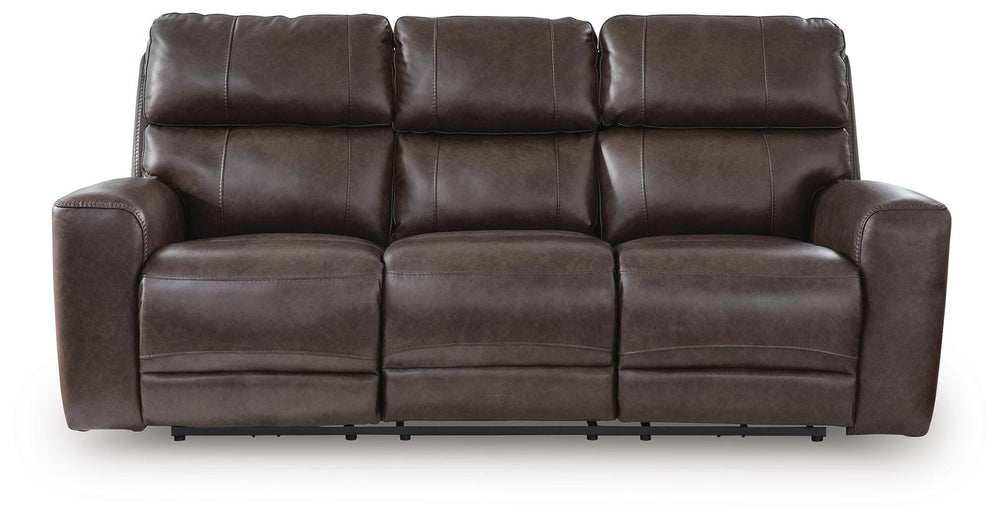 Crossplex Power Reclining Sofa - Dark Brown (1)