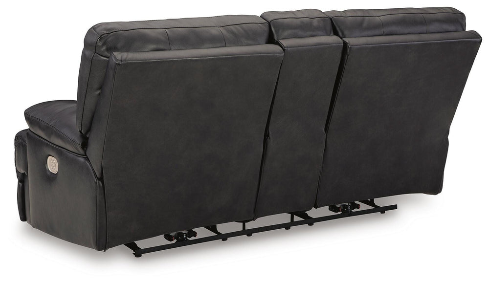 Mountainous Power Reclining Loveseat - Black (6)