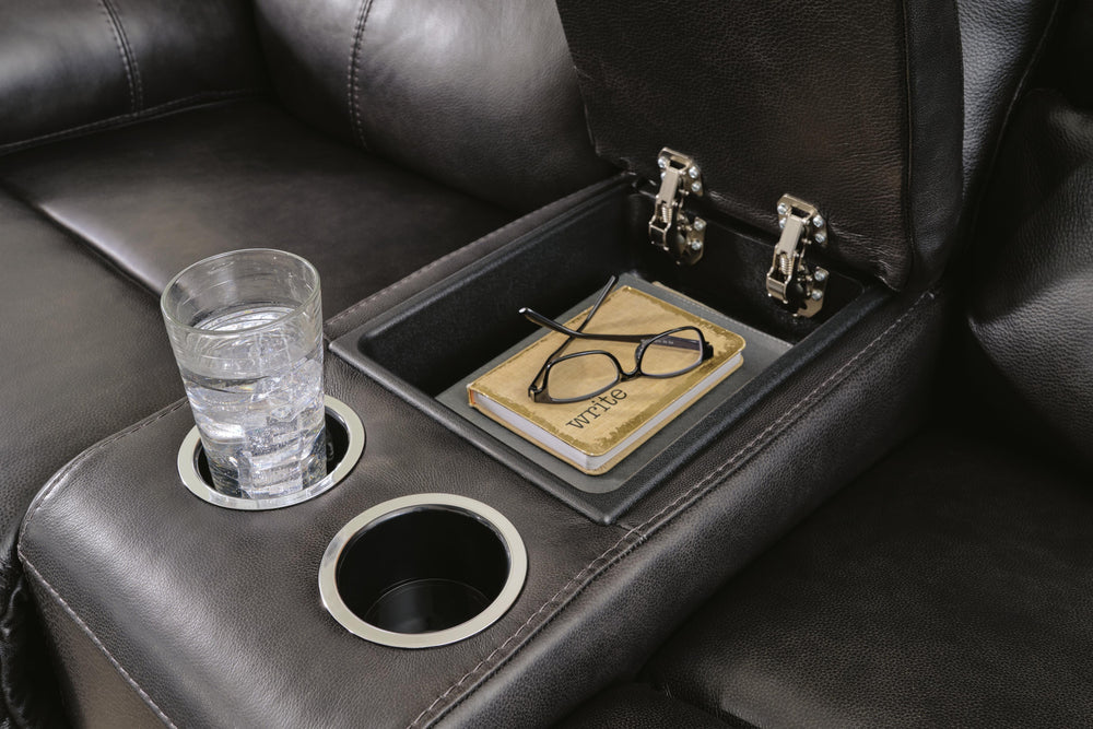 Mountainous Power Reclining Loveseat - Black (8)
