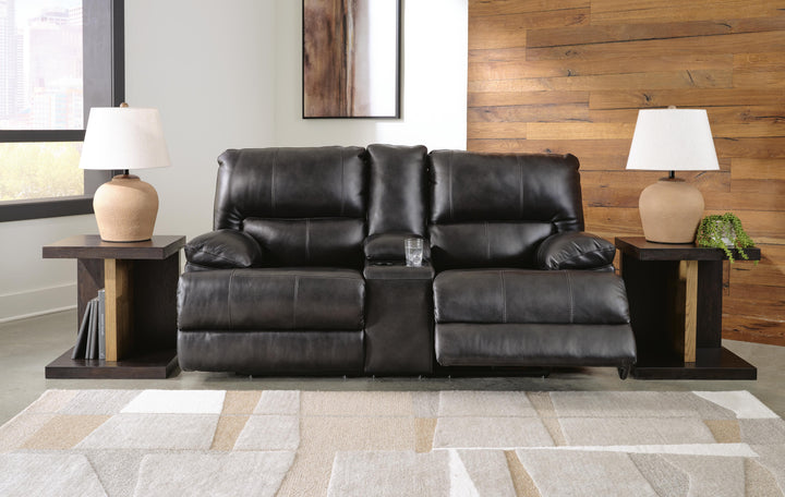 Mountainous Power Reclining Loveseat - Black (7)