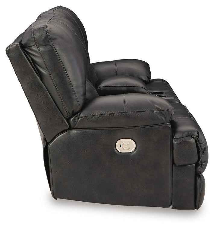 Mountainous Power Reclining Loveseat - Black (5)