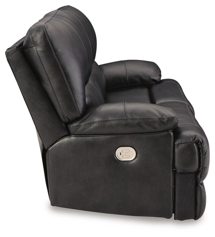 Mountainous Power Reclining Sofa - Black (5)