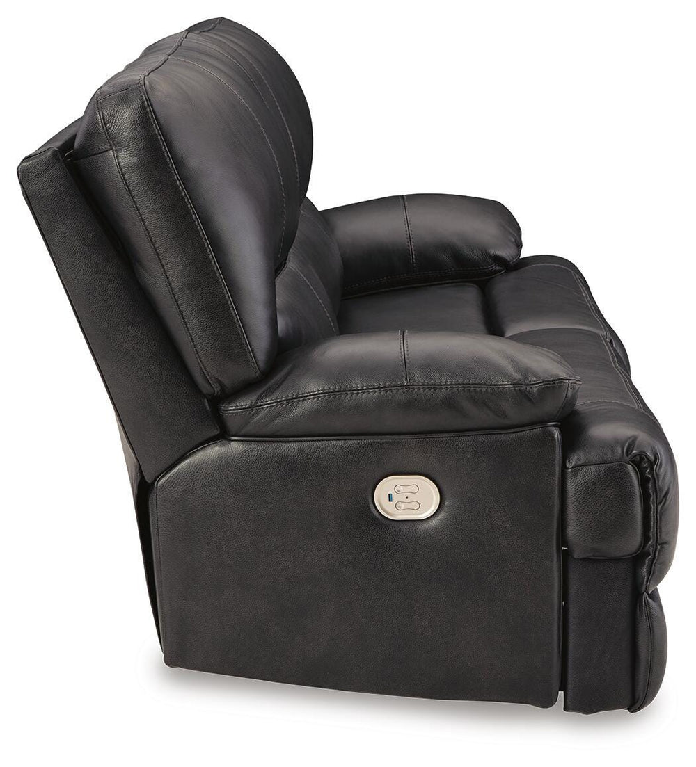 Mountainous Power Reclining Sofa - Black (5)