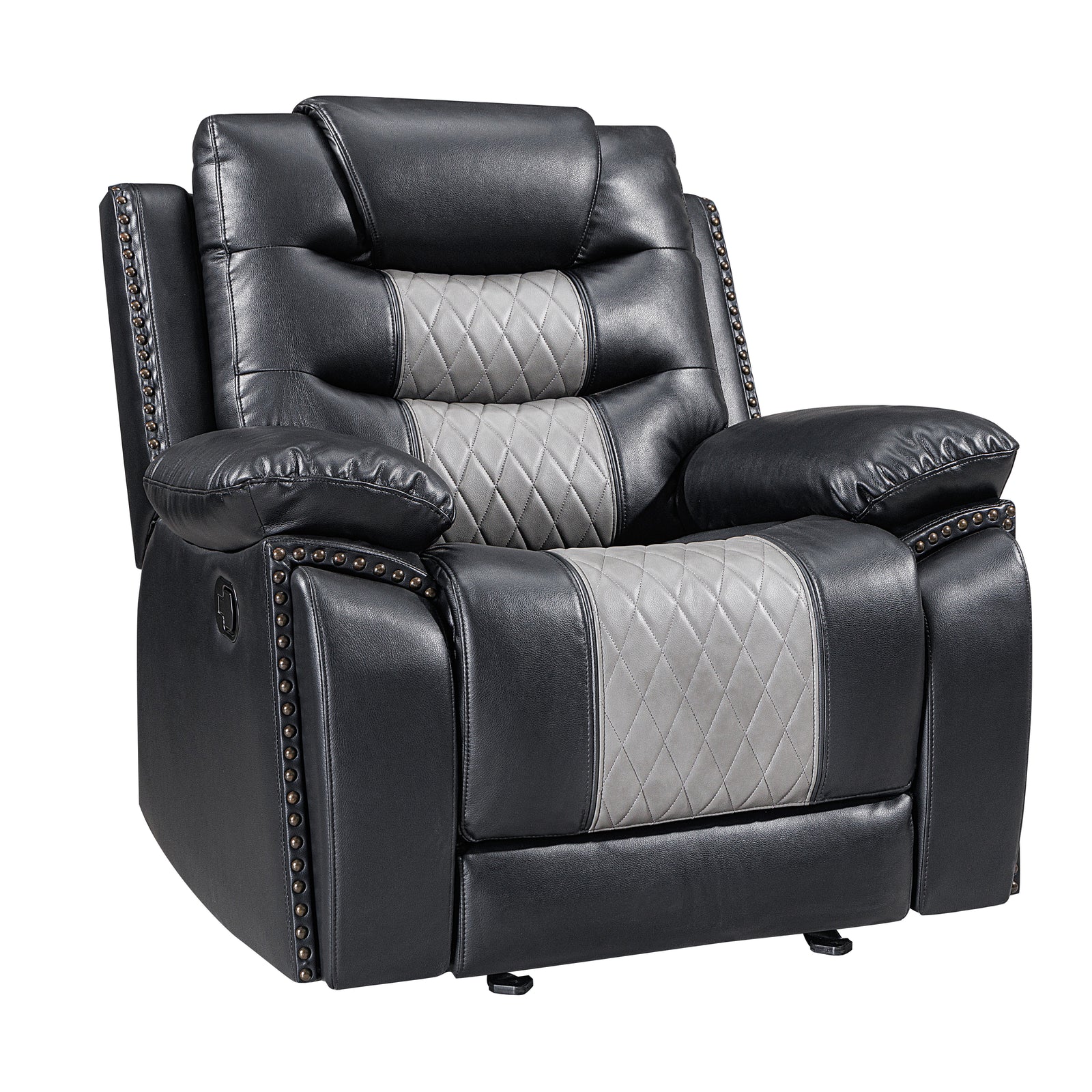 Nikko Glider Recliner-Black/gray