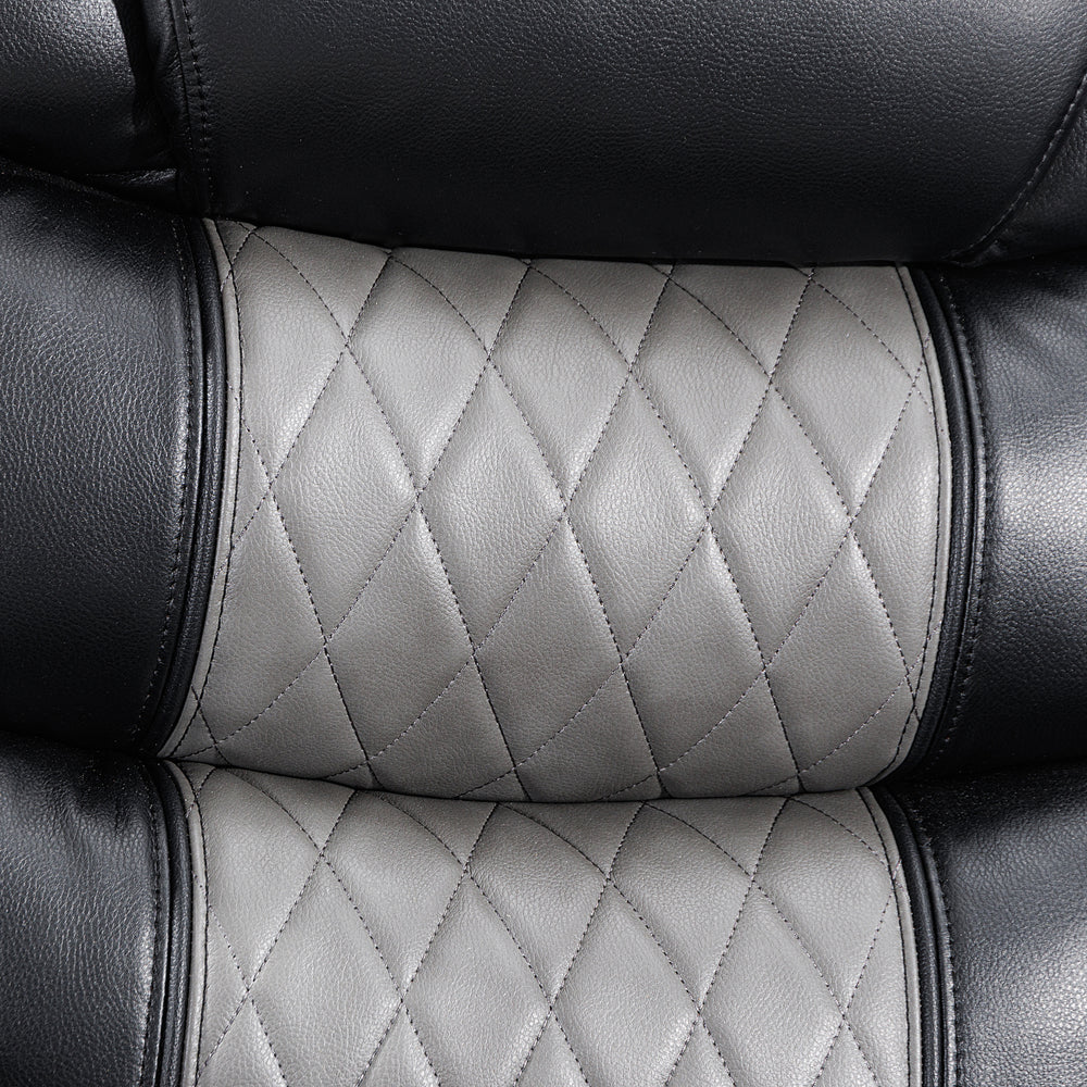 Nikko Glider Recliner W/pwr Fr-Black/gray