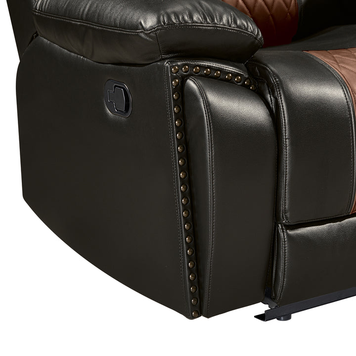 Nikko  Sofa W/dual Recliner-Brown