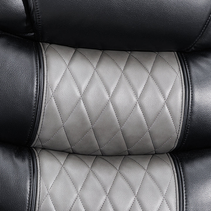 Nikko  Sofa W/pwr Fr-Black/gray