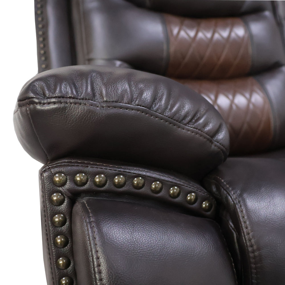 Nikko  Sofa W/pwr Fr-Brown