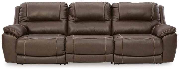 Dunleith 3-Piece Power Reclining Sofa - Dark Brown (1)