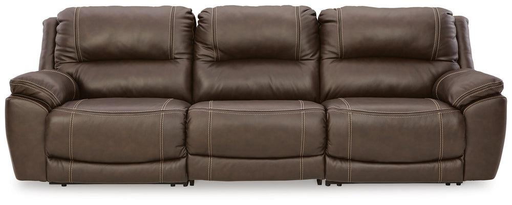 Dunleith 3-Piece Power Reclining Sofa - Dark Brown (1)
