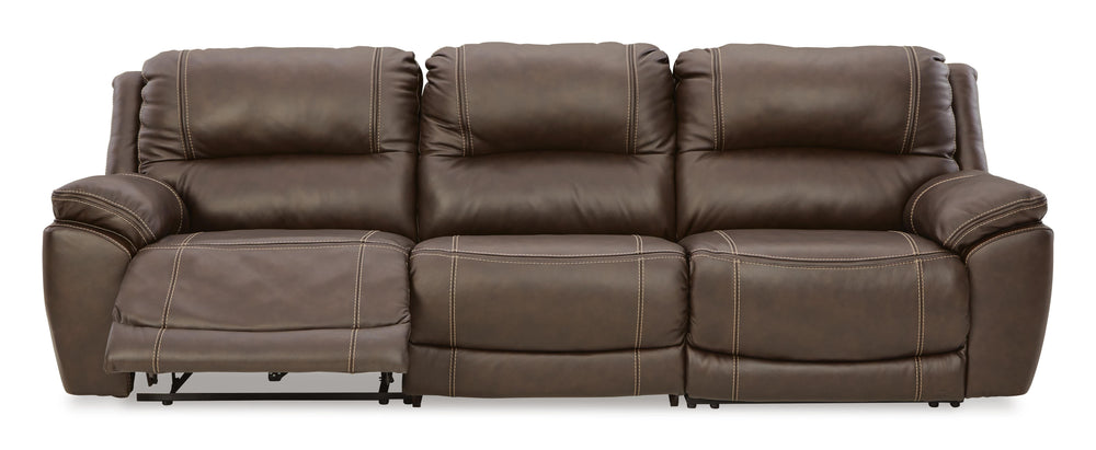 Dunleith 3-Piece Power Reclining Sofa - Dark Brown (3)