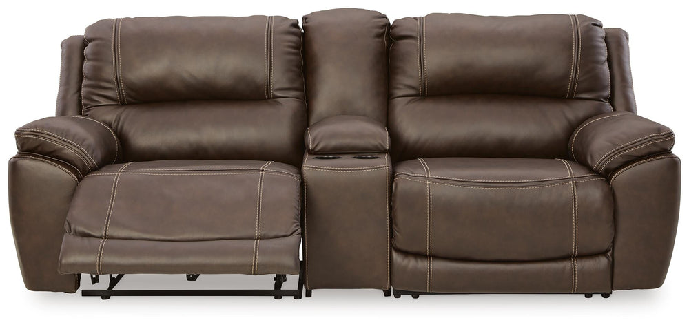 Dunleith 3-Piece Power Reclining Loveseat with Console - Dark Brown (7)