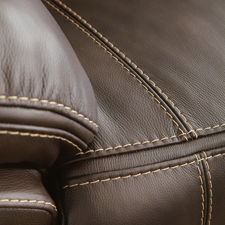 Dunleith 3-Piece Power Reclining Sofa - Dark Brown (6)