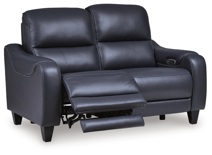Mercomatic Power Reclining Loveseat - Blue (3)