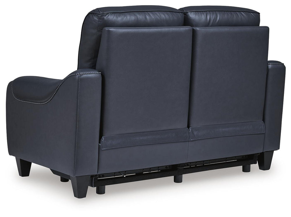 Mercomatic Power Reclining Loveseat - Blue (6)