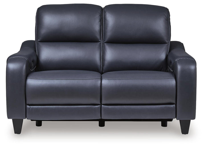 Mercomatic Power Reclining Loveseat - Blue (4)